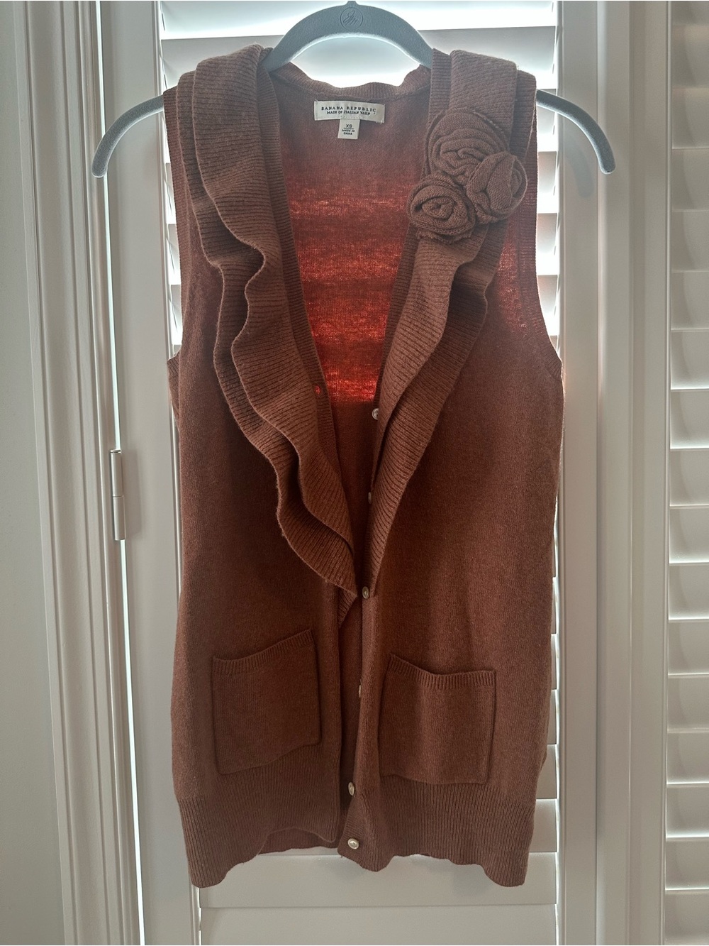 Banana Republic Sleeveless Cardigan Vest Button Up XS